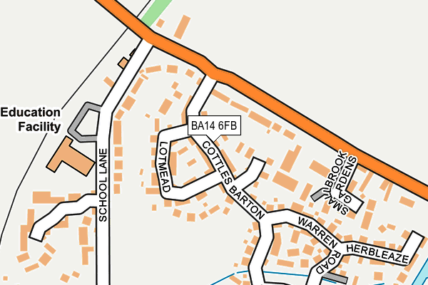 BA14 6FB map - OS OpenMap – Local (Ordnance Survey)