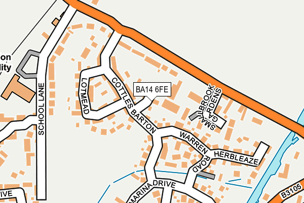 BA14 6FE map - OS OpenMap – Local (Ordnance Survey)