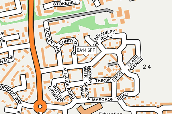 BA14 6FF map - OS OpenMap – Local (Ordnance Survey)