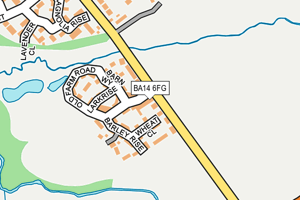 BA14 6FG map - OS OpenMap – Local (Ordnance Survey)