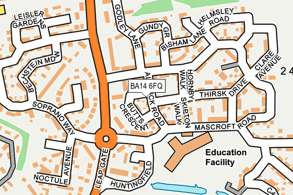 BA14 6FQ map - OS OpenMap – Local (Ordnance Survey)