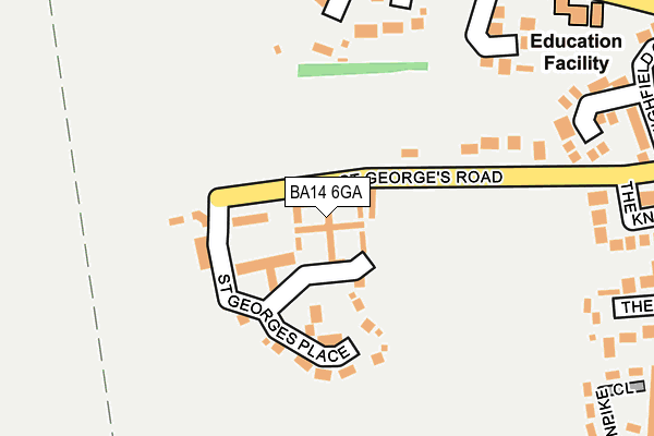 BA14 6GA map - OS OpenMap – Local (Ordnance Survey)