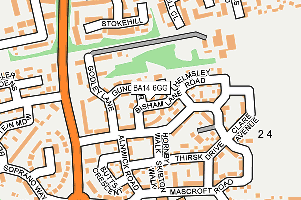 BA14 6GG map - OS OpenMap – Local (Ordnance Survey)