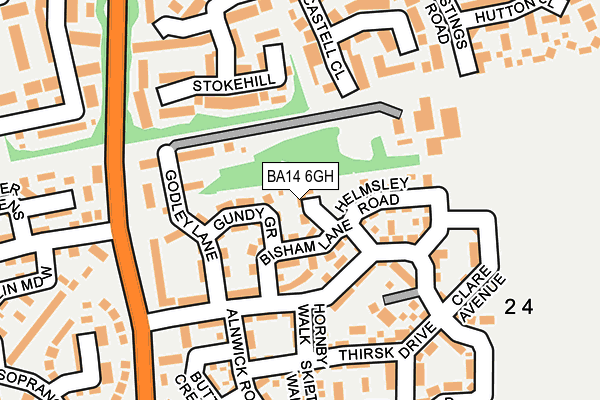 BA14 6GH map - OS OpenMap – Local (Ordnance Survey)
