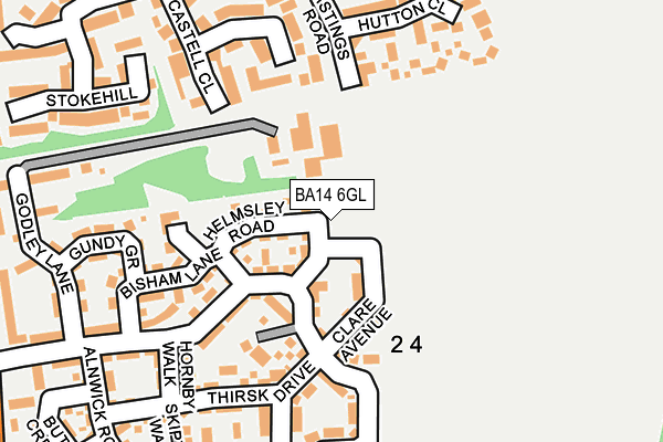 BA14 6GL map - OS OpenMap – Local (Ordnance Survey)