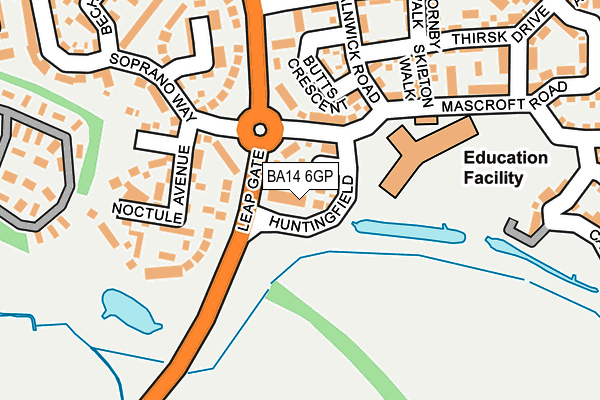 BA14 6GP map - OS OpenMap – Local (Ordnance Survey)