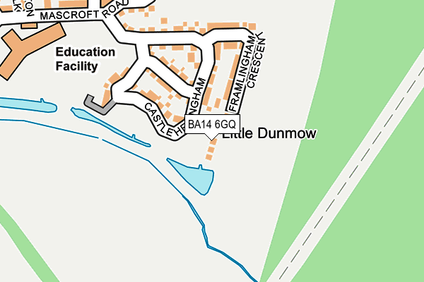 BA14 6GQ map - OS OpenMap – Local (Ordnance Survey)