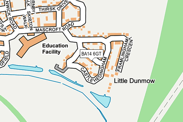 BA14 6GT map - OS OpenMap – Local (Ordnance Survey)