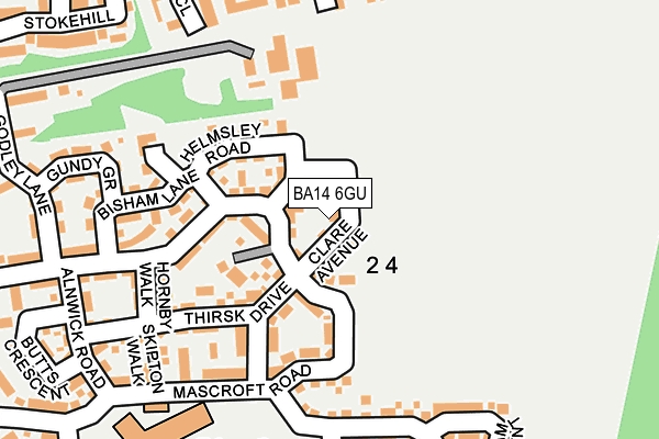 BA14 6GU map - OS OpenMap – Local (Ordnance Survey)