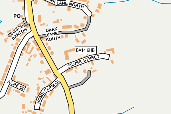 BA14 6HB map - OS OpenMap – Local (Ordnance Survey)