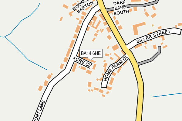 BA14 6HE map - OS OpenMap – Local (Ordnance Survey)