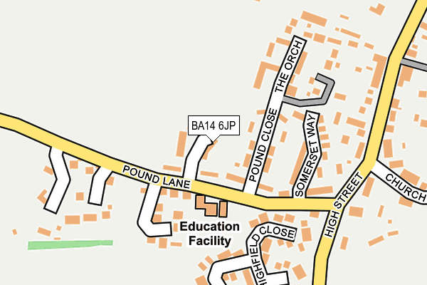 BA14 6JP map - OS OpenMap – Local (Ordnance Survey)
