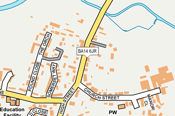 BA14 6JR map - OS OpenMap – Local (Ordnance Survey)