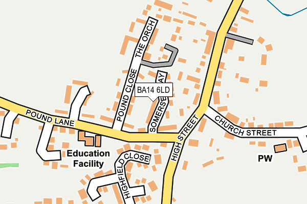 BA14 6LD map - OS OpenMap – Local (Ordnance Survey)