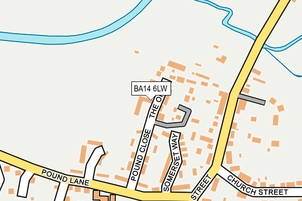BA14 6LW map - OS OpenMap – Local (Ordnance Survey)