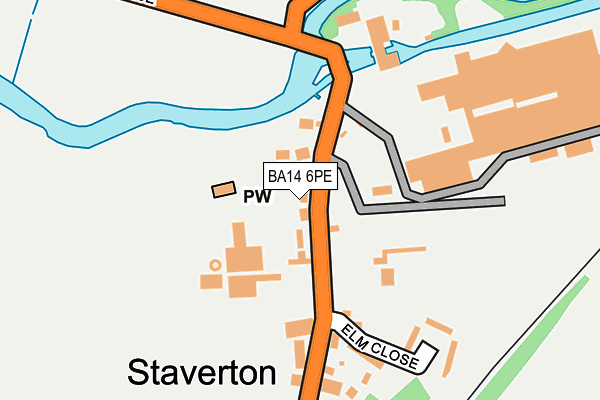 BA14 6PE map - OS OpenMap – Local (Ordnance Survey)