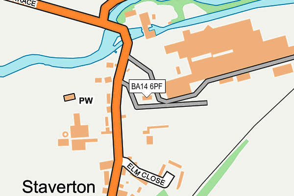 BA14 6PF map - OS OpenMap – Local (Ordnance Survey)