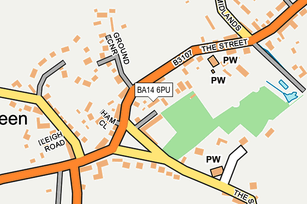 BA14 6PU map - OS OpenMap – Local (Ordnance Survey)