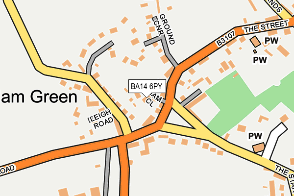 BA14 6PY map - OS OpenMap – Local (Ordnance Survey)