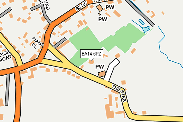 BA14 6PZ map - OS OpenMap – Local (Ordnance Survey)