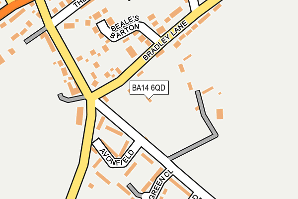 BA14 6QD map - OS OpenMap – Local (Ordnance Survey)