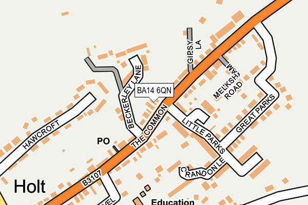 BA14 6QN map - OS OpenMap – Local (Ordnance Survey)