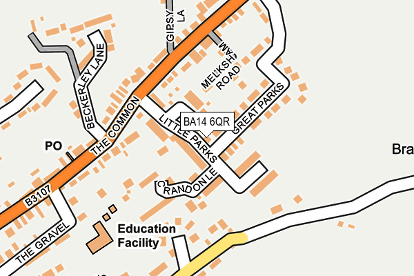 BA14 6QR map - OS OpenMap – Local (Ordnance Survey)