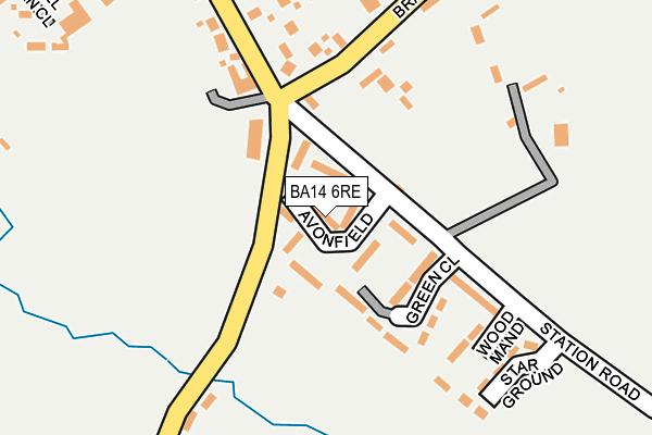 BA14 6RE map - OS OpenMap – Local (Ordnance Survey)