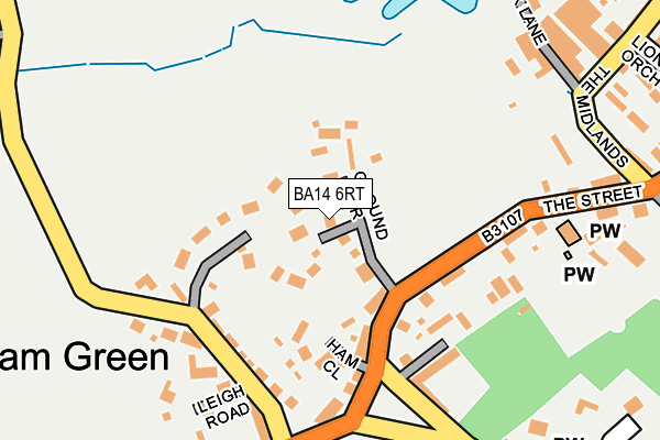 BA14 6RT map - OS OpenMap – Local (Ordnance Survey)