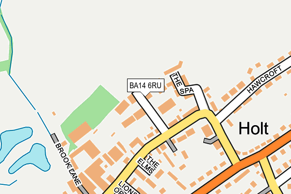 BA14 6RU map - OS OpenMap – Local (Ordnance Survey)