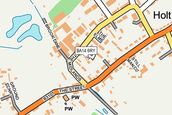 BA14 6RY map - OS OpenMap – Local (Ordnance Survey)