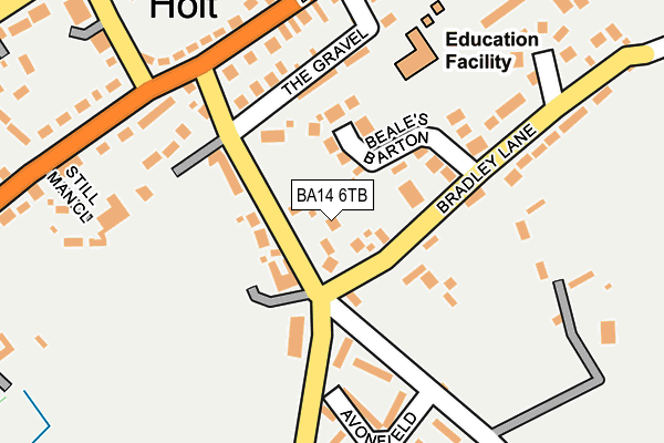 BA14 6TB map - OS OpenMap – Local (Ordnance Survey)