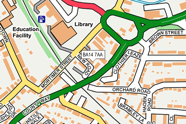 BA14 7AA map - OS OpenMap – Local (Ordnance Survey)