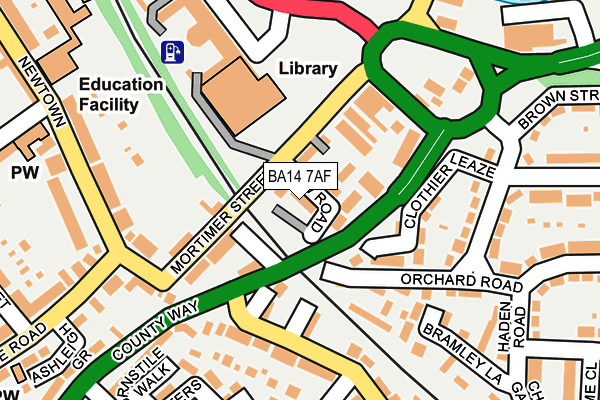 BA14 7AF map - OS OpenMap – Local (Ordnance Survey)