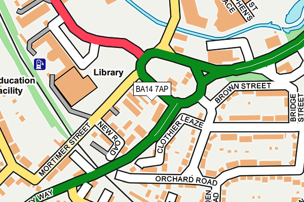 BA14 7AP map - OS OpenMap – Local (Ordnance Survey)