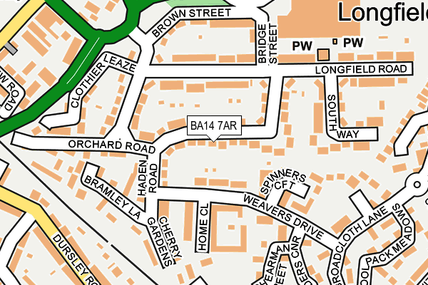 BA14 7AR map - OS OpenMap – Local (Ordnance Survey)