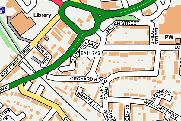 BA14 7AS map - OS OpenMap – Local (Ordnance Survey)