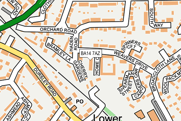 BA14 7AZ map - OS OpenMap – Local (Ordnance Survey)