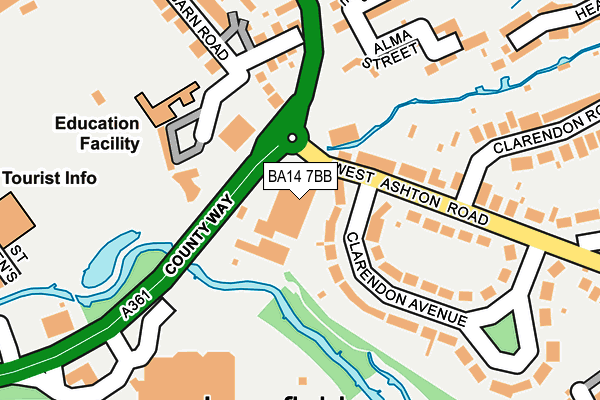 BA14 7BB map - OS OpenMap – Local (Ordnance Survey)