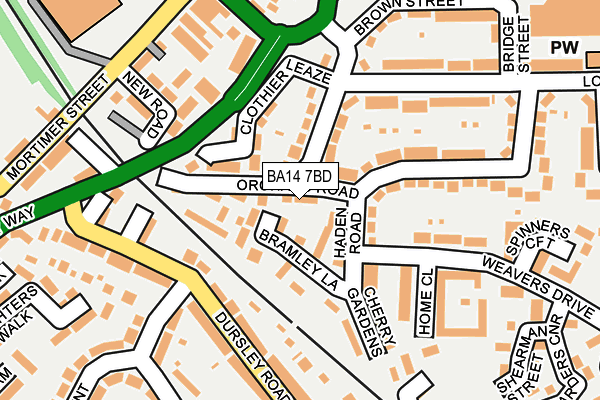 BA14 7BD map - OS OpenMap – Local (Ordnance Survey)