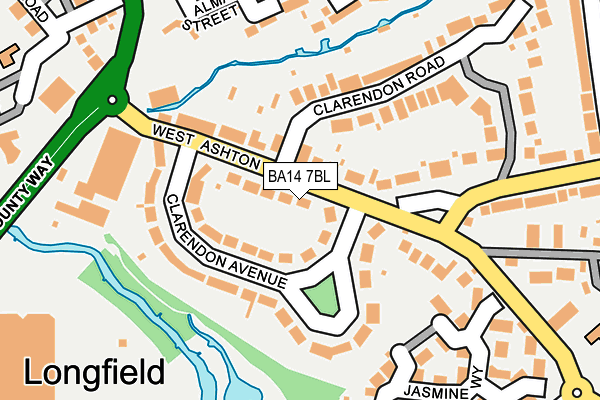 BA14 7BL map - OS OpenMap – Local (Ordnance Survey)