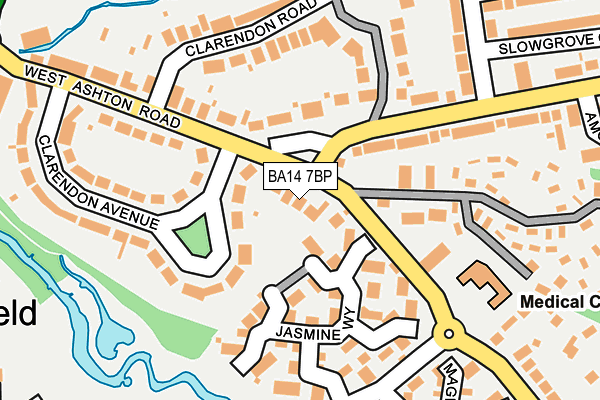 BA14 7BP map - OS OpenMap – Local (Ordnance Survey)