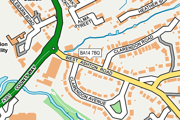 BA14 7BQ map - OS OpenMap – Local (Ordnance Survey)