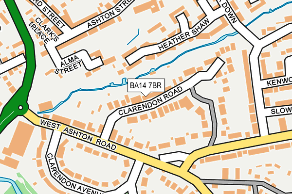 BA14 7BR map - OS OpenMap – Local (Ordnance Survey)