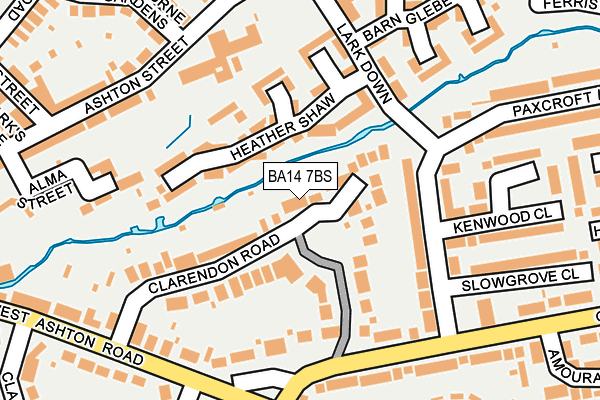 BA14 7BS map - OS OpenMap – Local (Ordnance Survey)