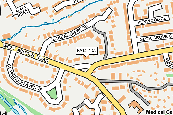 BA14 7DA map - OS OpenMap – Local (Ordnance Survey)