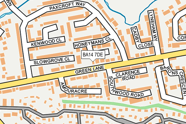 BA14 7DE map - OS OpenMap – Local (Ordnance Survey)