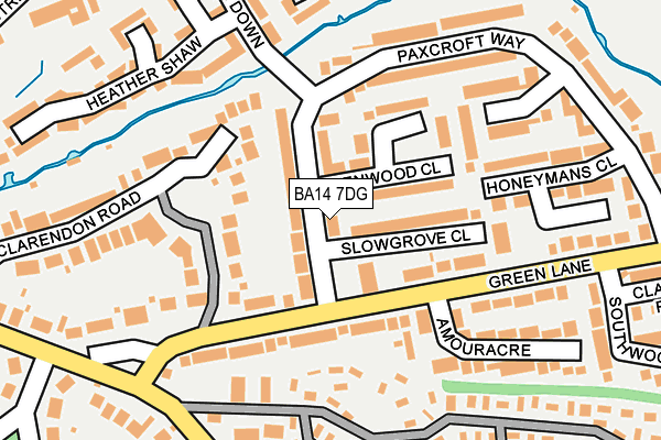 BA14 7DG map - OS OpenMap – Local (Ordnance Survey)