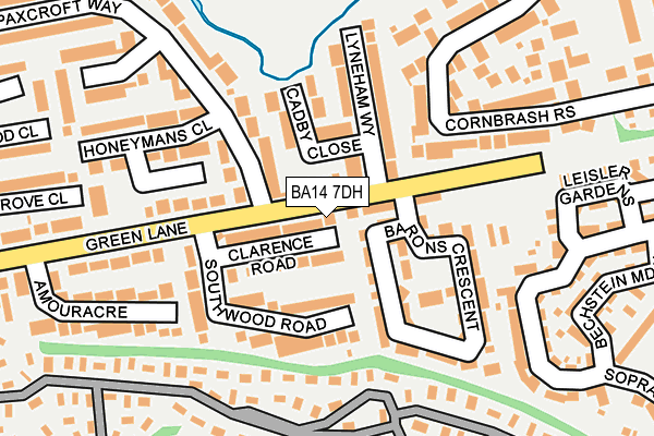 BA14 7DH map - OS OpenMap – Local (Ordnance Survey)