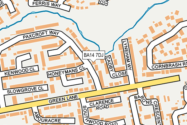 BA14 7DJ map - OS OpenMap – Local (Ordnance Survey)